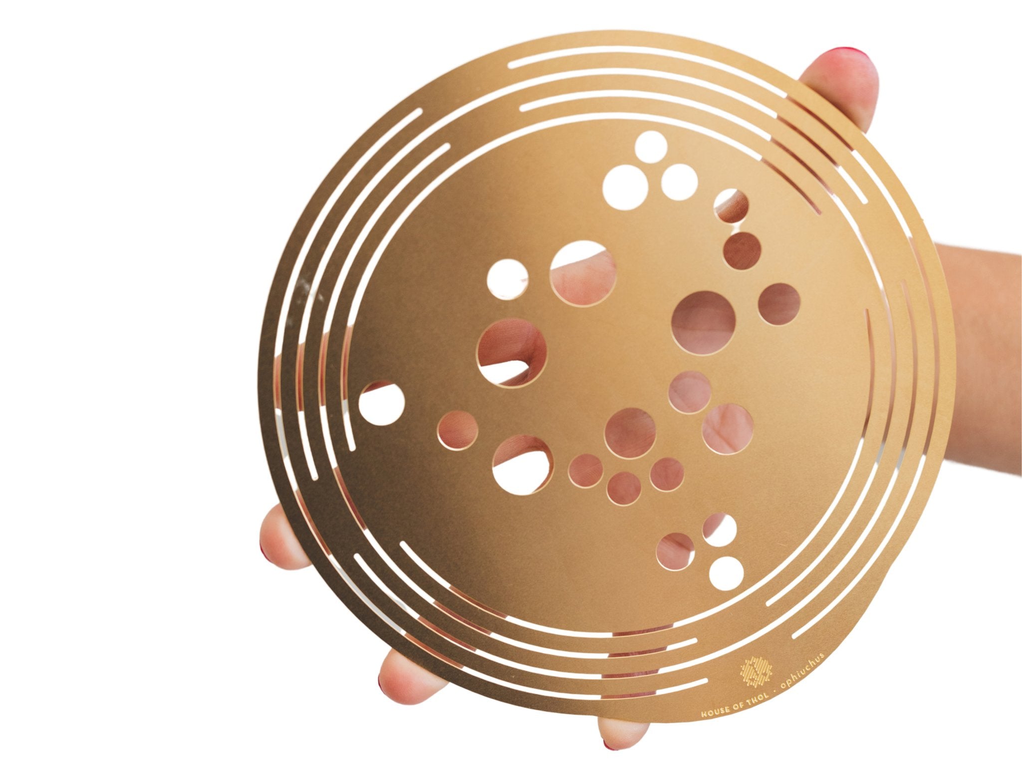 Bloemenschijf messing sterrenbeeld - Clay & Roots - van de kwekerij