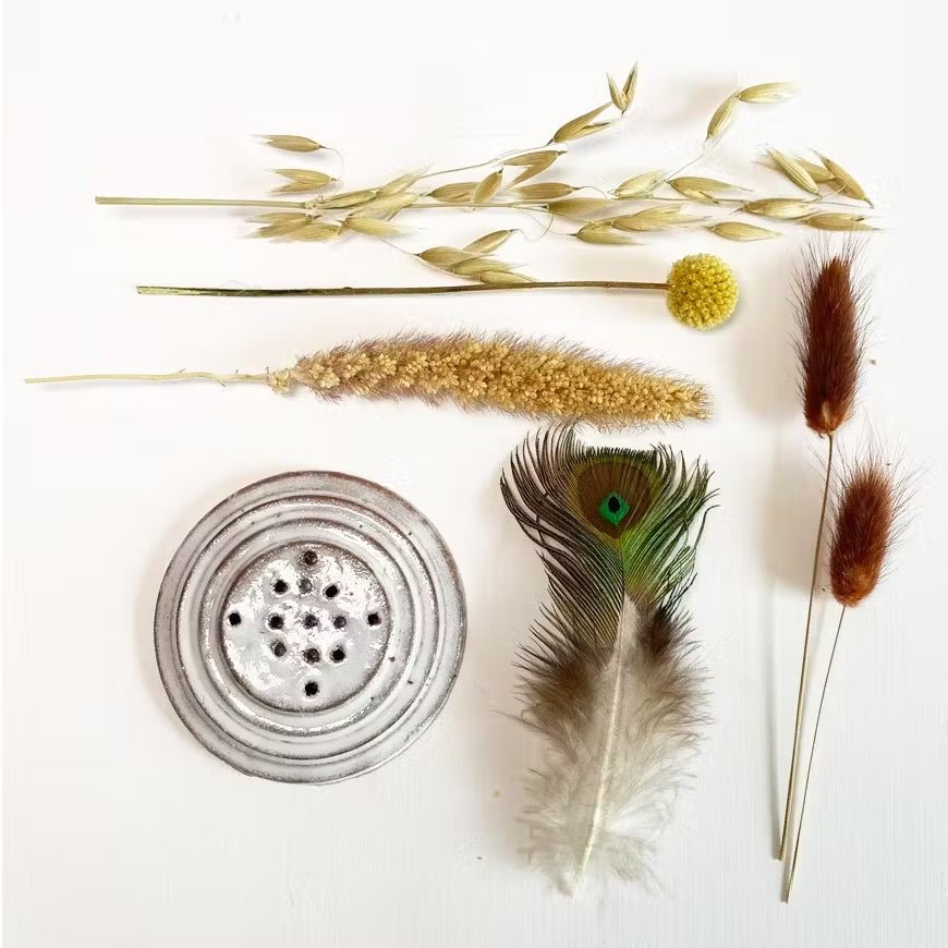 Droogbloemenhouder wit - Clay & Roots - van de kwekerij