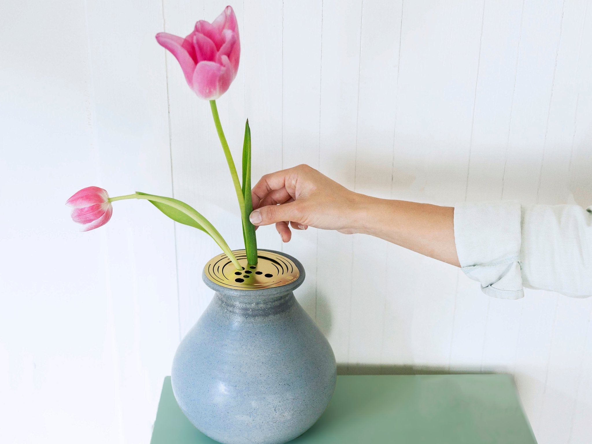 Bloemenschijf messing sterrenbeeld - Clay & Roots - van de kwekerij